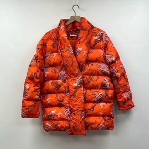 Rachel Antonoff Orange and Pink Puffer Jacket
